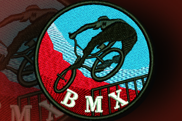 BMX Patch for Seasonal Embroidery