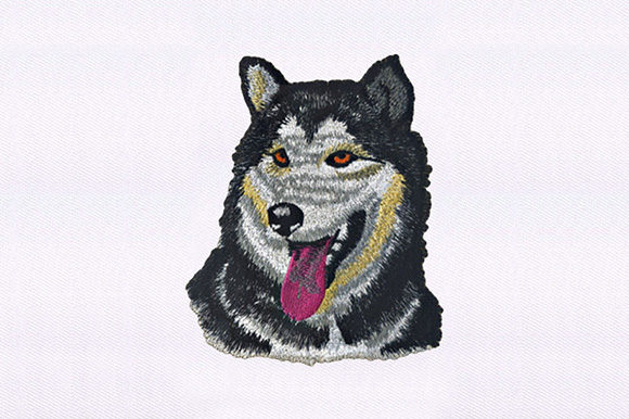 Husky Dog Embroidery Design