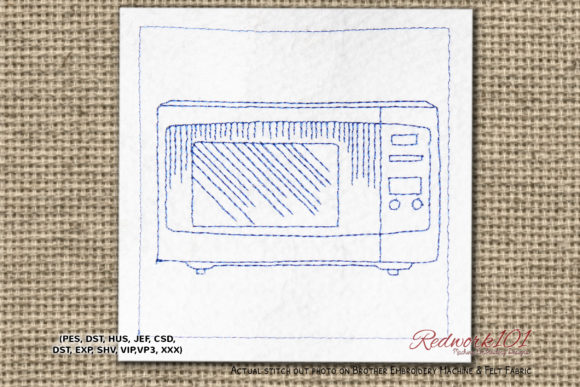 Microwave Oven Redwork