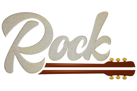 Rock Guitar Embroidery Design Review