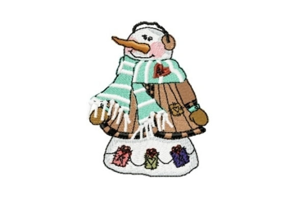 Snowman Zeke Embroidery Design
