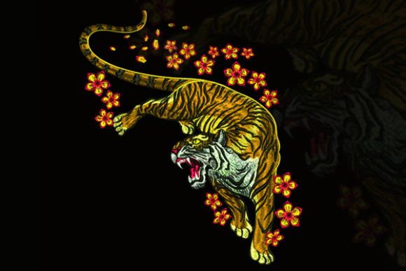 Tiger Roar Embroidery