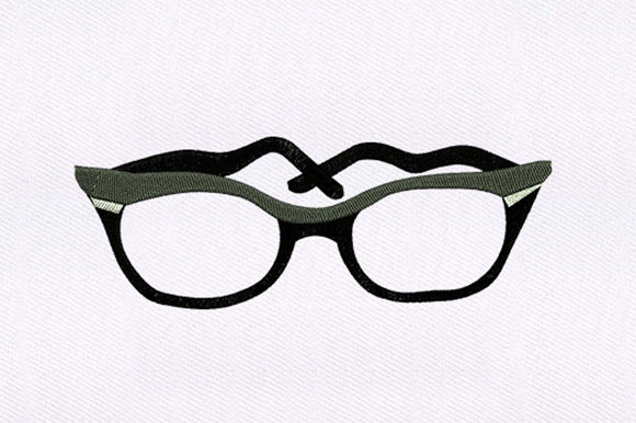 Vintage Eyeglasses Embroidery Design